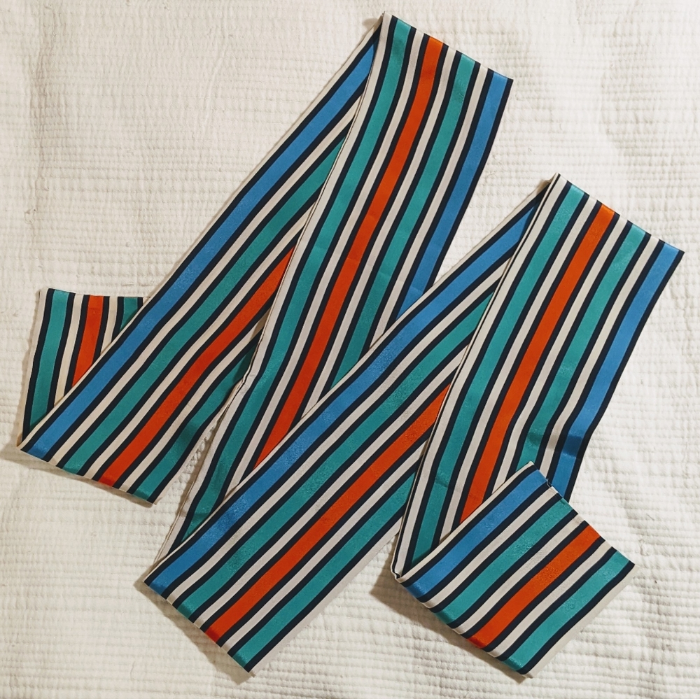 Vintage striped scarf, long